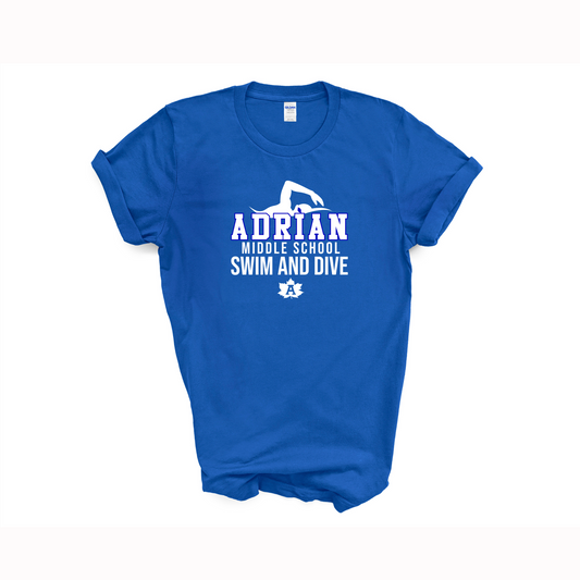 Adrian Middle School Swim and Dive T-Shirt (Gildan)