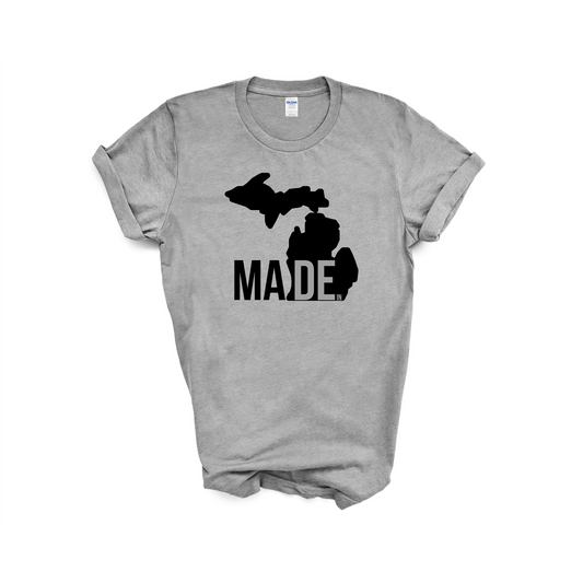 Made In Michigan Shirt  Grey