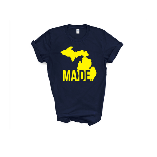 Made In Michigan Shirt  Navy